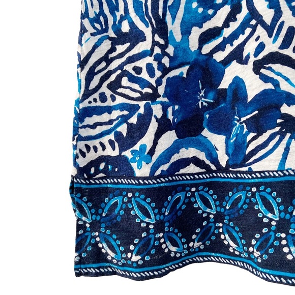 Lucky Brand Women's Batik Garden Dress Blue Floral Size Small - Picture 8 of 10